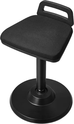 Miniatura 9 de VEVOR Silla activa con asa, altura ajustable (24.6-34.4 pulgadas), silla tambaleante hecha de tela elástica y espuma de 1.772 in, ideal para Negro