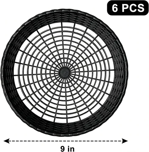 Miniatura 2 de AccEncyc 6 Pack Paper Plate Holder 9" Plastic Paper Plate Holders Reusable Plate Holders for Party BBQ Outdoor Cooking Picnic, Black