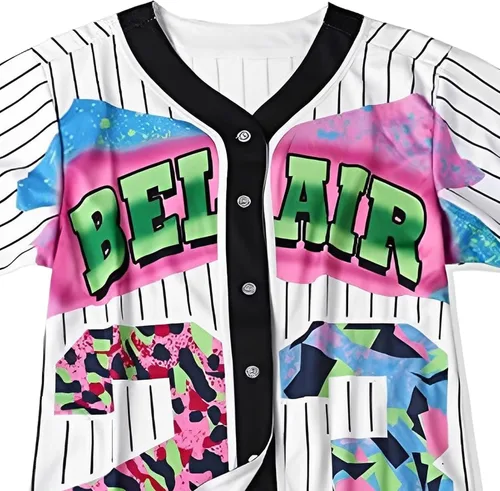 Miniatura 4 de Alaiyaky Ropa de los años 90 para mujer, camiseta de béisbol, unisex, traje de hip hop, fiesta temática urbana, blusas de moda para club y pub