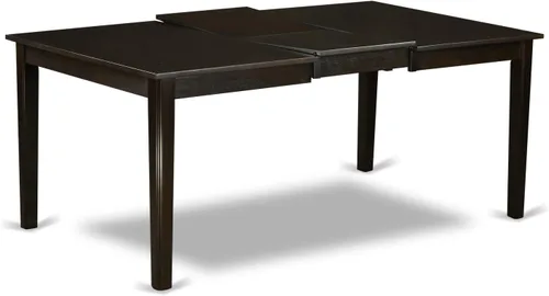 Miniatura 4 de East West Furniture HEBO7-CAP-LC - Juego de mesa y sillas de cocina de 7 piezas, consta de una mesa de comedor rectangular con pedestal y 6 sillas