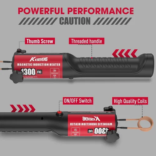 Miniatura 11 de Calentador de inducción de 1300 W 110 V, extracción de pernos, herramienta de calentador de inducción magnética de mano con 5 bobinas