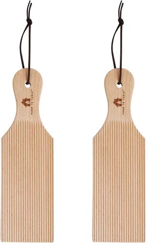 Miniatura 6 de Farm to Table Paletas de mantequilla de madera natural, juego de 2, madera de haya