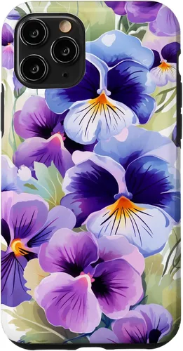 Miniatura 29 de Pansy Flower Pattern Floral Case for iPhone 17