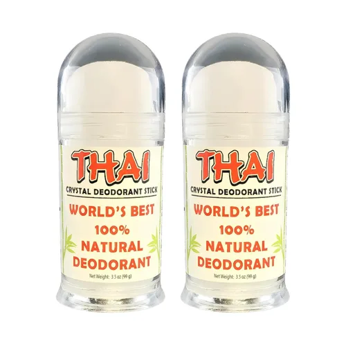 Miniatura 10 de Desodorante Thai Crystal Piedra de alumbre de sal mineral natural de potasio Sin perfume, sin aluminio, desodorante hipoalergénico para mujeres