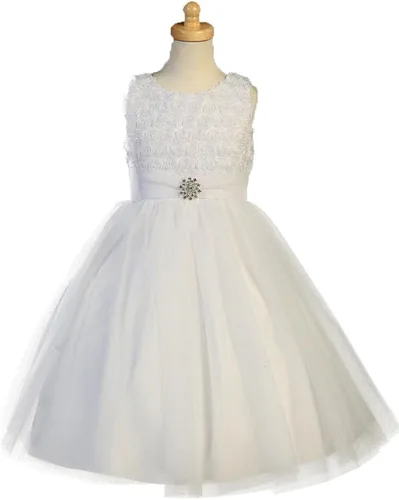 Miniatura 2 de SWEA Pea Lilli - Vestidos de primera comunión disponibles en niñas de 7 a 16 pulgadas longitud de té blanco