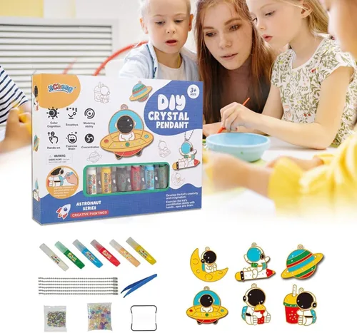 Juego de manualidades y manualidades de pintura de cristal, kit de colgante de cristal para bricolaje, arte de pintura de ventana, kit de colgante