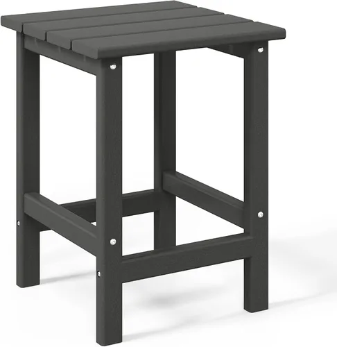 Miniatura 6 de WestinTrends Malibu - Juego de 3 sillas mecedoras Adirondack de polietileno para exteriores y patio con mesa auxiliar (2 plazas), color gris