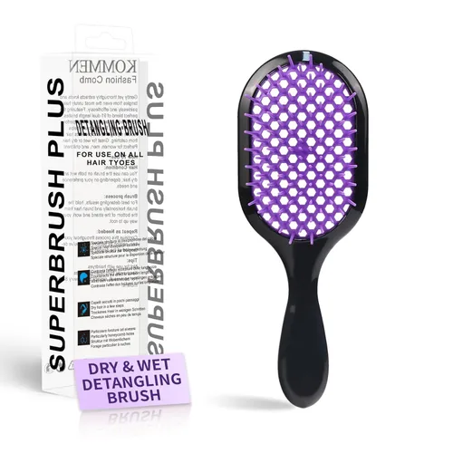 Miniatura 18 de Cepillo desenredante, paquete de 2 cepillos desenredantes, desenredante suave y eficaz en tipos de cabello frágil húmedo o seco, ultraligero, Rosa