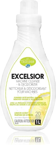 Excelsior HE - Limpiador y desodorante para lavadora, elimina olores y residuos para 20 limpiezas de lavadoras de alta eficiencia, aroma a limón,