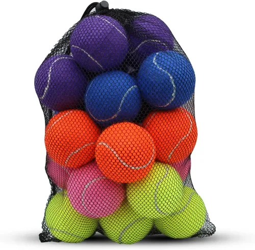 SHYUJAJIE Tennis Balls, 20 Pack Training Tennis Balls,High Elasticity Practice Tennis for Beginner, Exercise Playing Balls for Pet Dog Multicolor