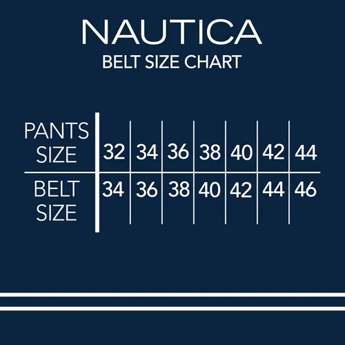 Miniatura 5 de Nautica Mens Logo Inlay Ornament Double Stitch Leather Belt