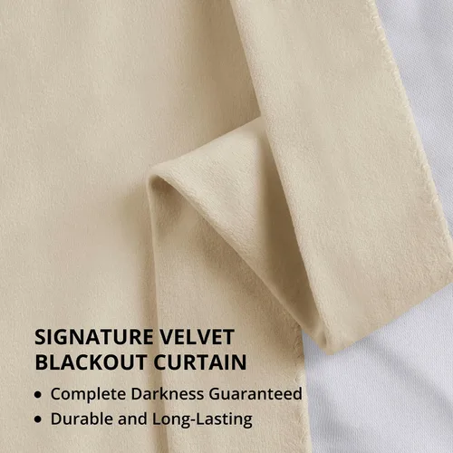 Miniatura 11 de HPD Half Price Drapes Cortinas Opacas de Terciopelo - 84 Pulgadas de Largo 1 Panel Cortina Opaca Signature Plisada para Sala de Estar y Dormitorio