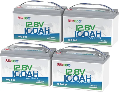 Miniatura 16 de Redodo Paquete de 3 baterías de litio de 12 V 100 Ah Grupo 24, ciclo profundo de 1280 Wh con BMS de 100 A, batería recargable de litio de más
