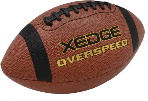 XEDGE Balones de fútbol americano de cuero compuesto para interiores/exteriores para entrenamiento y juego recreativo Talla 6,7,9
