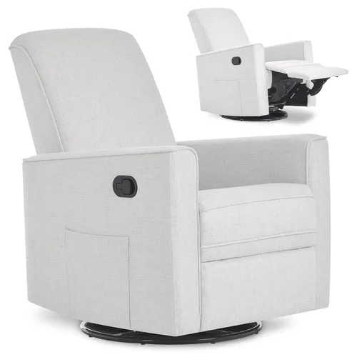 Miniatura 11 de Evolur Raleigh - Mecedora básica y sillón reclinable, color gris claro