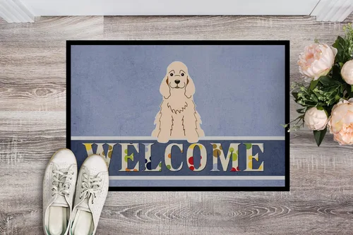 Miniatura 3 de Caroline's Treasures BB5675MAT Cocker Spaniel Buff - Felpudo de bienvenida de 18 x 27 pulgadas, para interiores y exteriores, para entrada
