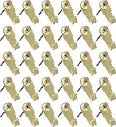 Miniatura 8 de PATIKIL Perchas de fotos de 10 libras, juego de 30 ganchos para colgar fotos en la pared, accesorios para clavos, kit para colgar cuadros en paneles