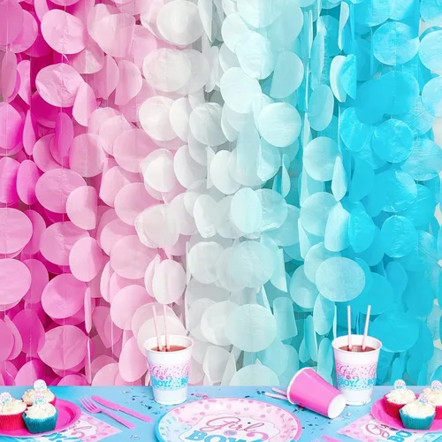 Miniatura 23 de Decoración para fiestas: telón de fondo amarillo degradado y papel de seda para cumpleaños, baby shower y más