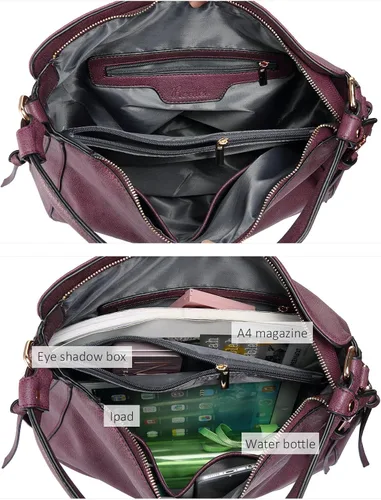Miniatura 6 de Bolsos de mano para mujer diseño grande bolso tipo hobo de piel sintética