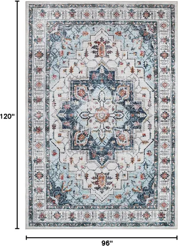 Miniatura 656 de Madane Tapete lavable de 2 x 10 pies para pasillo, cocina, recibidor, clásico, suave, antideslizante para interiores, casa de campo, baño, sala