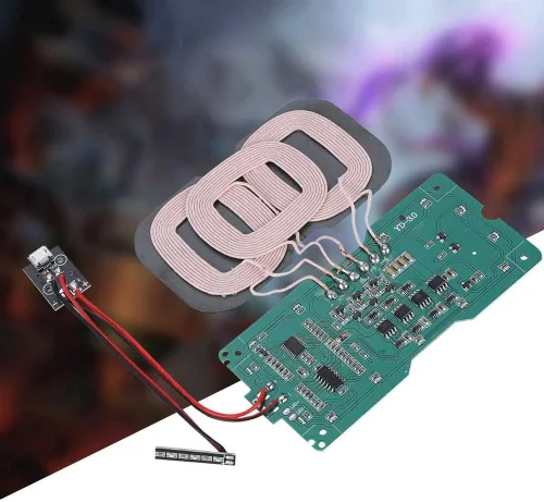 Miniatura 8 de Cargador inalámbrico estándar, módulo transmisor de 3 bobinas, carga de alta eficiencia con protección múltiple para teléfonos compatibles