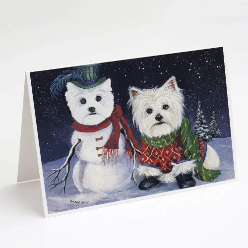 Miniatura 148 de Caroline's Treasures PPP3013GCA7P - Tarjetas de felicitación y sobres para mascotas de Basset Hound Teacher, paquete de 8 tarjetas en blanco