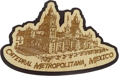 Miniatura 9 de Printtoo Palacio De Bellas Artes - Imán de madera grabado para nevera