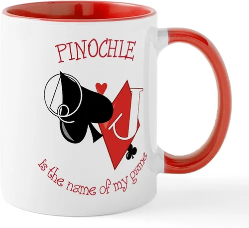 Miniatura 52 de CafePress Euchre Champ Mugs Taza de café de cerámica de 11 oz (11.0 fl oz)