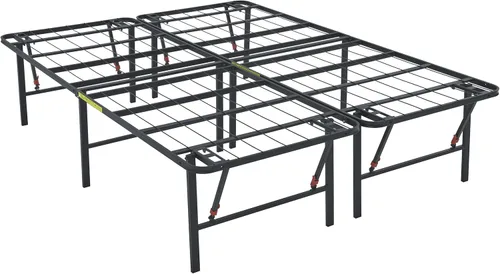 Miniatura 8 de Amazon Basics Base de cama plegable de metal con almacenamiento, soporte de acero resistente, no necesita somier, 14 pulgadas de alto, configuración