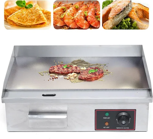 Parrilla plana de 110 V, 3000 W, 22 pulgadas, parrilla eléctrica comercial antiadherente para restaurante, estufa de cocina Teppanyaki para cocina