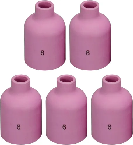 Miniatura 14 de RIVERWELD TIG - Boquilla de alúmina con lente de gas, vasos de cerámica Jumbo de gran diámetro 53N87 12# 3/4 pulgadas 53N88 5/8 pulgadas #10 53N89