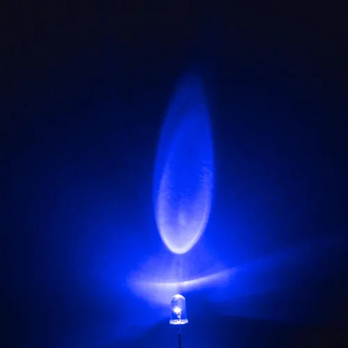 Miniatura 9 de DiCUNO 100 piezas de diodo LED de parpadeo rápido RGB multicolor de 0.197 in, diodos emisores de luz cambiantes intermitentes multicolor, 2 pines