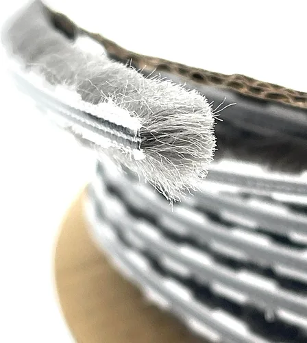 Miniatura 5 de CRL Z78172C - Burlete con cremallera de 100 pies, altura del pelo de 0.250 pulgadas, ancho de respaldo de 0.187 pulgadas, gris