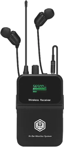 W IN-MIX EM100 UHF Sistema de monitor intrauditivo inalámbrico 1 Bodypacks Sistema IEM mono, tecnología PLL, rango de 300 pies, latencia ultrabaja