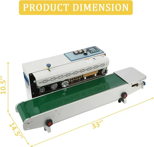 Miniatura 3 de Takywep Sellador de banda continua FR900K - Sellador horizontal automático de 110 V con control de temperatura digital para bolsas de plástico