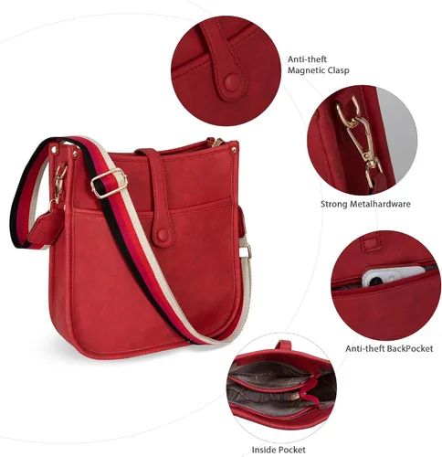 Miniatura 5 de Montana West Bolsos cruzados para mujer, diseño de moda, con correa ajustable para guitarra