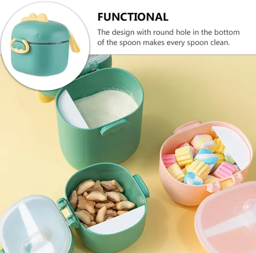 Miniatura 6 de Toddmomy Dispensador de fórmula Caja de leche en polvo con cuchara Contenedor portátil de alimentos para bebés de 4.33 x 4.13 x 3.34 pulgadas