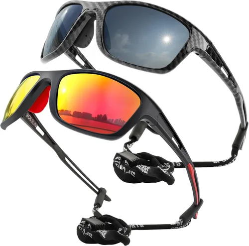 Solsun Polarized Sunglasses for Men Woman, Sport Wrap Around Sun Glasses UV Protection for Fishing Driving Cycling
