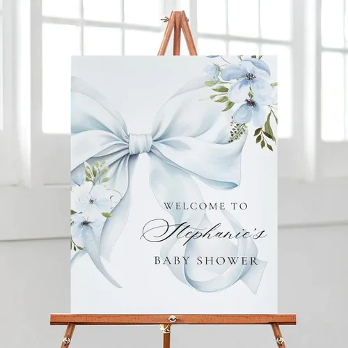 Miniatura 17 de Letrero de bienvenida editable de flores silvestres para baby shower, letrero de mariposa para baby shower, letrero con nombre personalizado