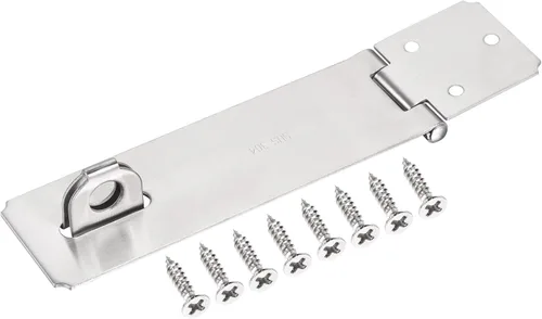 MECCANIXITY Cerradura gruesa de acero inoxidable de 6 pulgadas para puerta, cierre de candado pesado con tornillos para puerta de armario, color