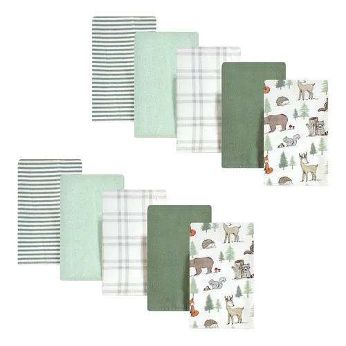 Miniatura 285 de Hudson Baby - Paños unisex de franela de algodón para bebé, bosque, talla única