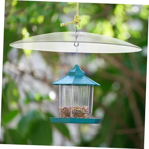 Miniatura 2 de Amosfun Alimentadores de cubierta de alimentador para exteriores, ganchos para colgar alimentador de colibríes de plástico, cubierta de cúpula