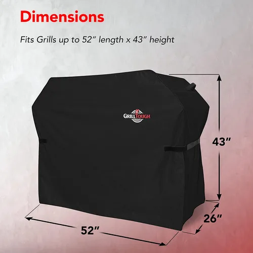 Miniatura 5 de GrillTough Cubierta de Parrilla de Barbacoa de Servicio Pesado para Parrilla al Aire Libre, 52 Pulgadas – Impermeable, Resistente a la Intemperie