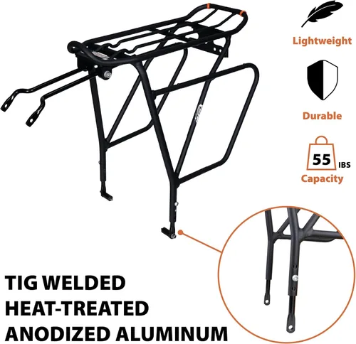 Miniatura 5 de Ibera Portabicicletas – Portabicicletas Touring Plus+ para freno de disco/soporte de freno sin disco, bicicletas de neumáticos gruesos, montado