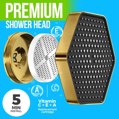 Miniatura 9 de AquaHomeGroup Juego de cabezal de ducha filtrado de lujo, filtro de ducha de 20 etapas para agua dura, cloro, fluoruro, metales pesados, cabezal