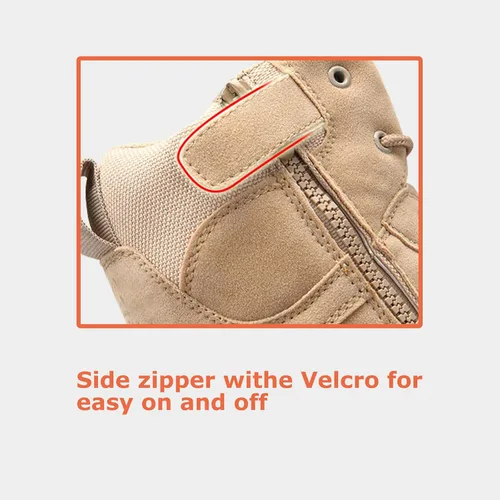 Miniatura 5 de Kervaky Botas tácticas militares para hombre, botas de trabajo, botas de desierto, botas duras, botas de senderismo, botas de combate, botas