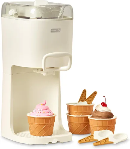 Dash Máquina de helado suave | Yogur congelado, sorbete y gelato – Máquina de helado de encimera para el hogar con tazón congelador, canal de