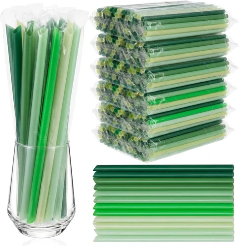 Miniatura 22 de Tessco for you 600 piezas de 25 cm de pajitas jumbo para batidos a granel de 10 mm de plástico desechable con burbujas de té de boca ancha envueltas