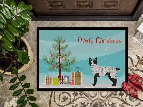 Miniatura 31 de Caroline's Treasures CK3799MAT Akita Shepherd - Tapete de árbol de Navidad de 18 x 27 pulgadas, tapete para puerta delantera, interior y exterior