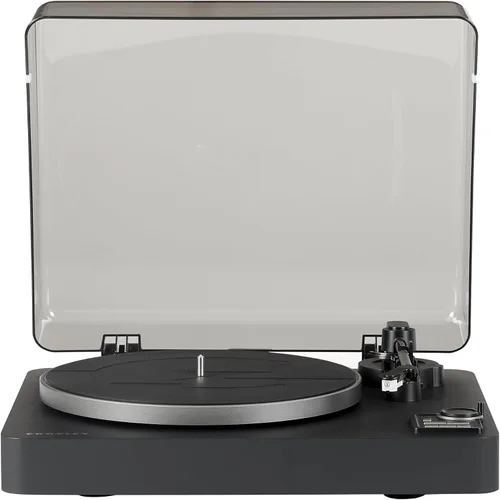 Crosley C300A-BK - Tocadiscos Bluetooth con transmisión por correa totalmente automático, color negro